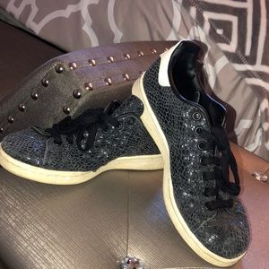 Adidas Stan Smith black snakeskin